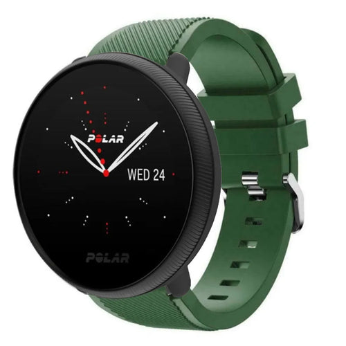 Twill Silicone Strap, on a watch, 3/4 front view