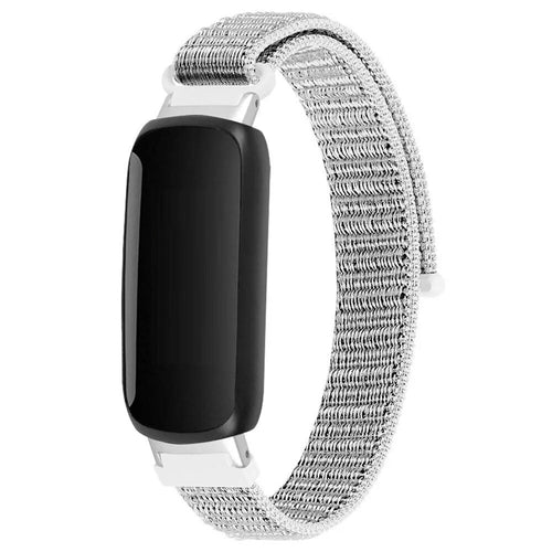 Nylon Strap, grey, on a watch, 3/4 front view