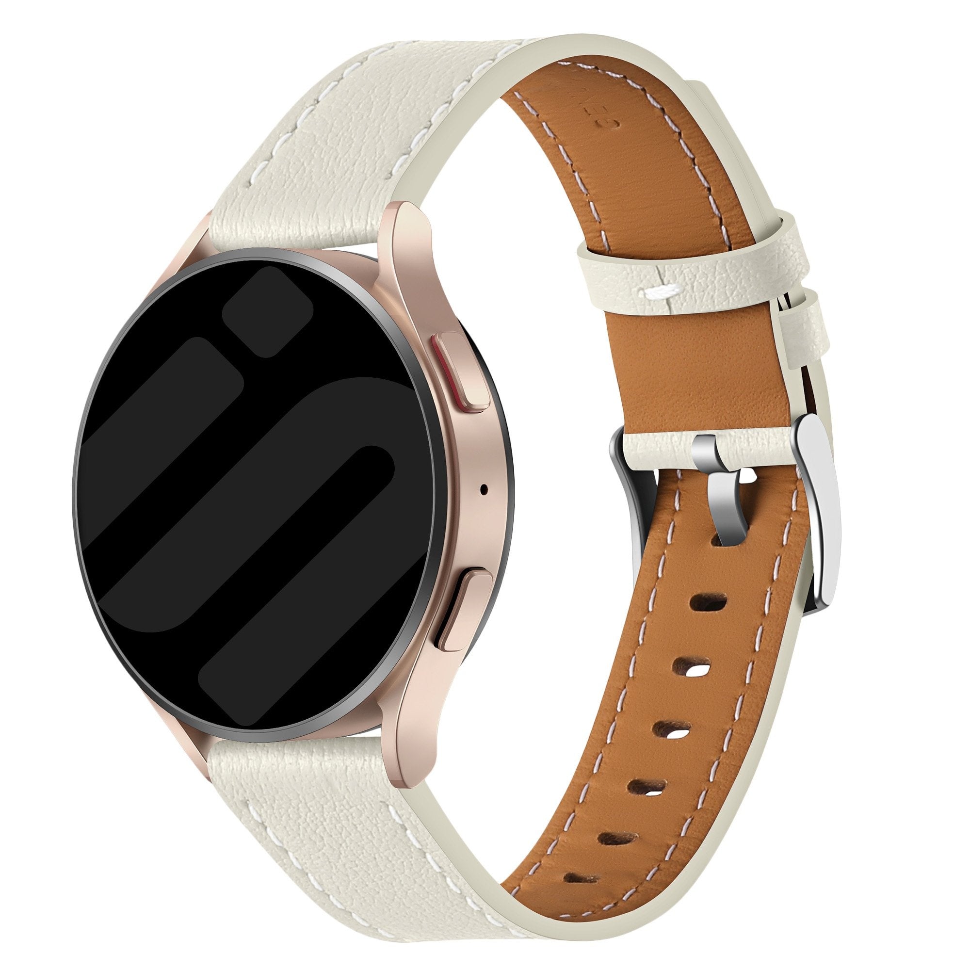 Bracelet cuir 'One Push' Amazfit Active (beige)