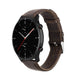 Bracelet cuir Amazfit GTR 2 (brun foncé)