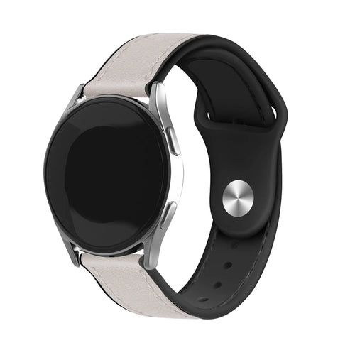 Bracelet cuir hybride Coros Pace 2 (blanc)