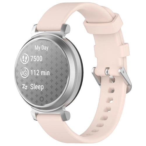 Bracelet silicone classique Pebble Round 2 - 14mm (rose pâle)