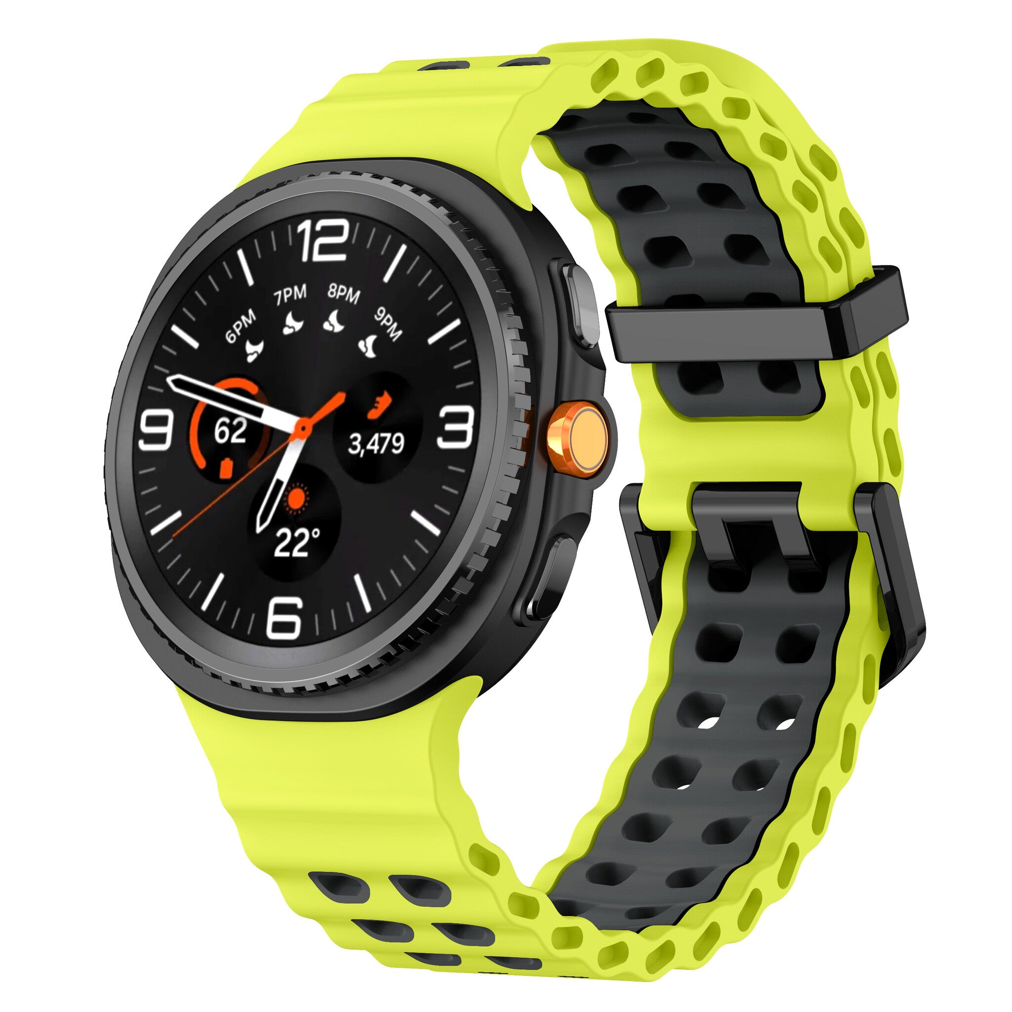 Samsung Galaxy Watch 9 - 40mm Ocean Strap (Lime/Dark Grey)