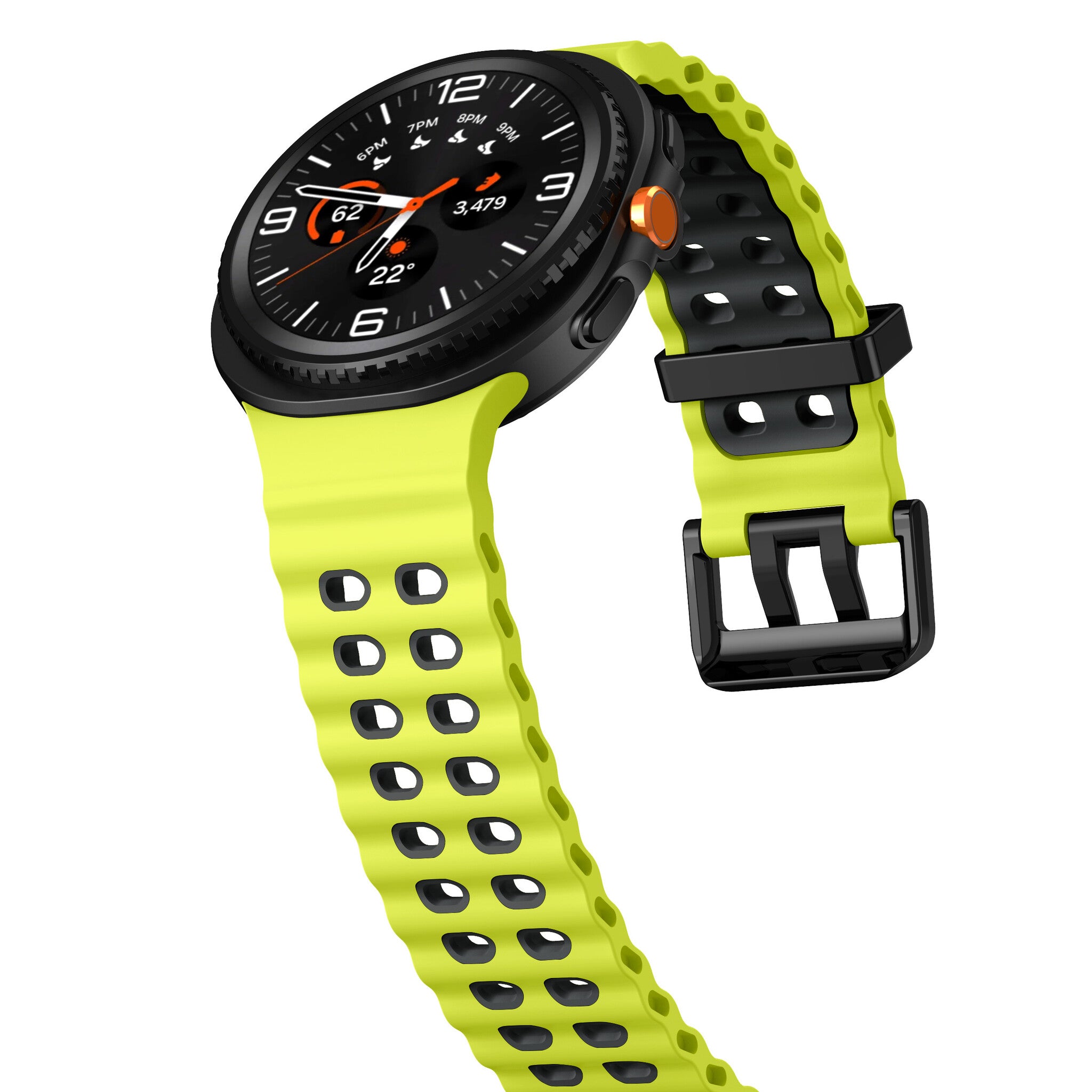 Samsung Galaxy Watch 9 - 40mm Ocean Strap (Lime/Dark Grey)