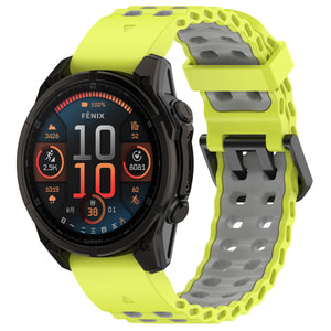 Garmin Quatix 3 / 6x / 7x Solar Wave Sport Strap (Lime/Dark Grey)