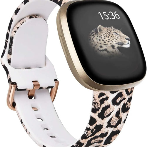Print Silicone Strap, on a watch, 3/4 front view
