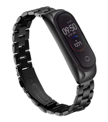 Bracelet acier Xiaomi Mi Band 6 (noir)