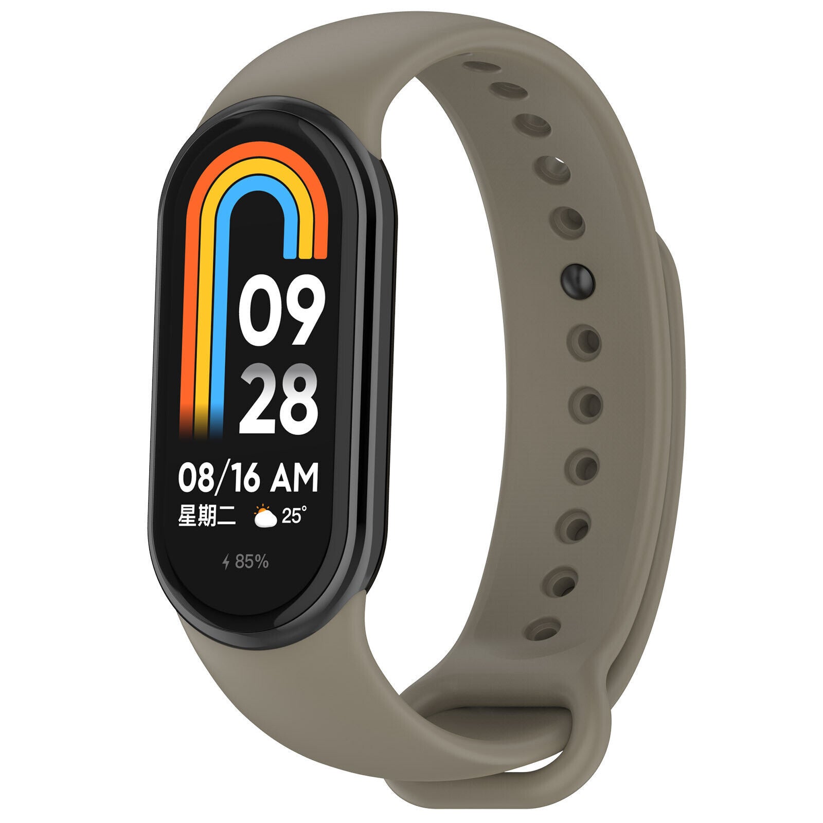 Bracelet silicone Xiaomi Smart Band 10 (gris foncé)