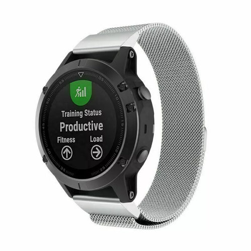 Bracelet milanais Garmin Instinct 2 (argent)