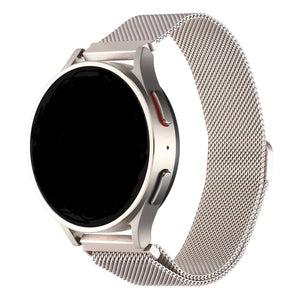 Milanese Strap, starlight, on a watch, 3/4 front view