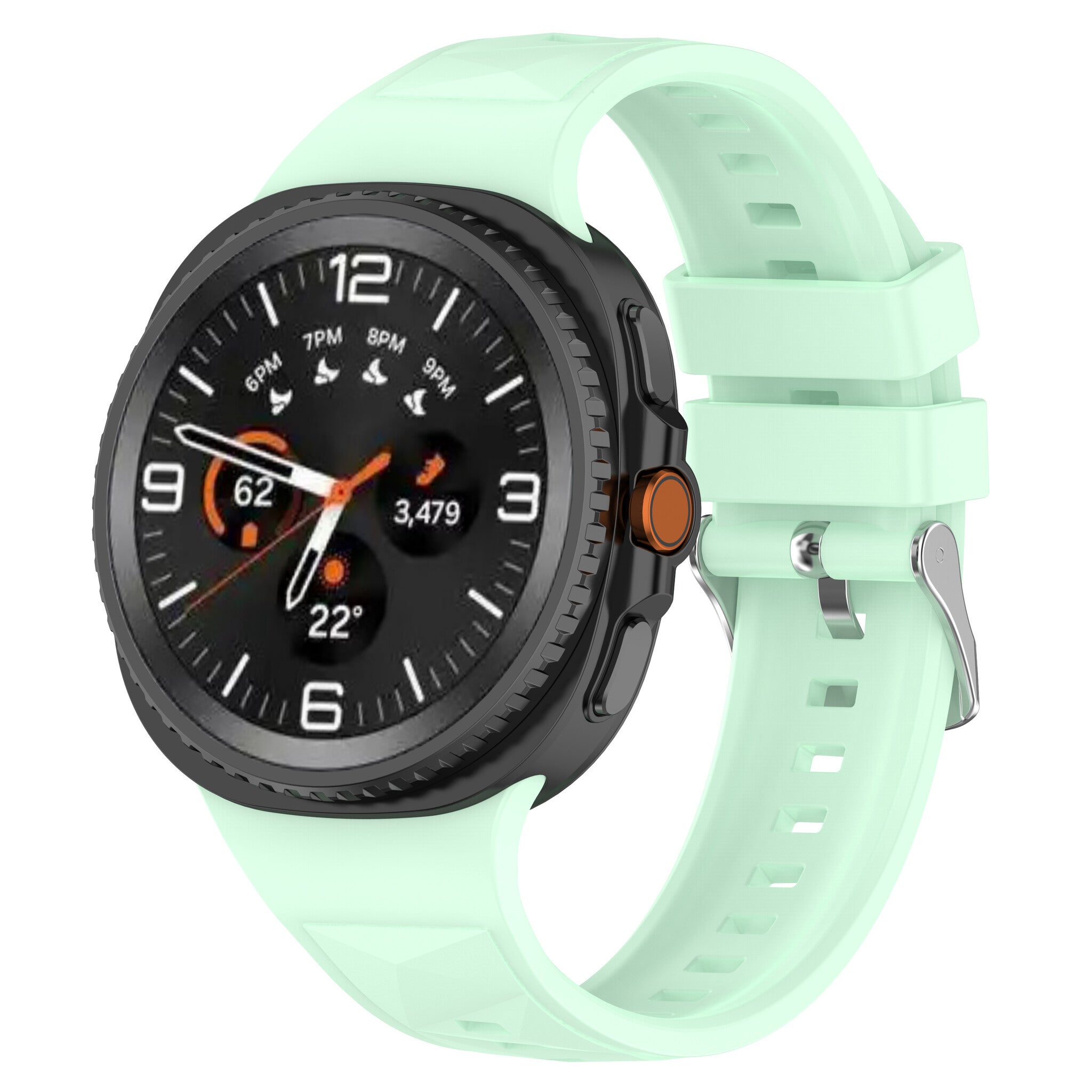 Bracelet silicone diamond Samsung Galaxy Watch 9 - 44mm (vert menthe)
