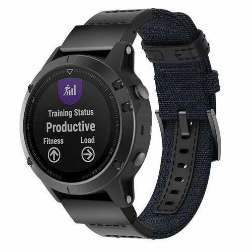 Garmin Approach S62 Nylon Hybrid Strap (Blue)