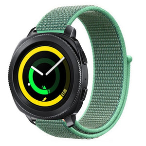 Nylon Strap, mint, on a watch, 3/4 front view