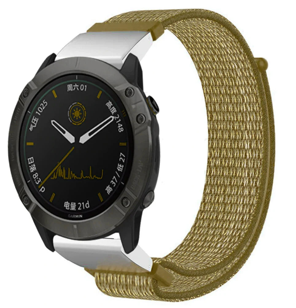 Bracelet nylon Garmin Fenix ​​​​5x / 6x (vert olive)