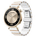 Bracelet ceramique perlée Huawei Watch 5 - 46mm (blanc/rose doré)