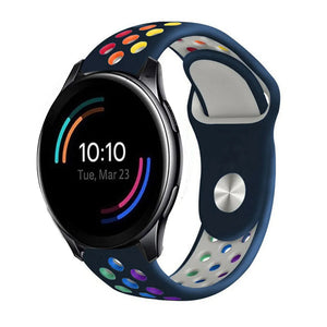 Silicone Sport Strap, on a watch, 3/4 front view