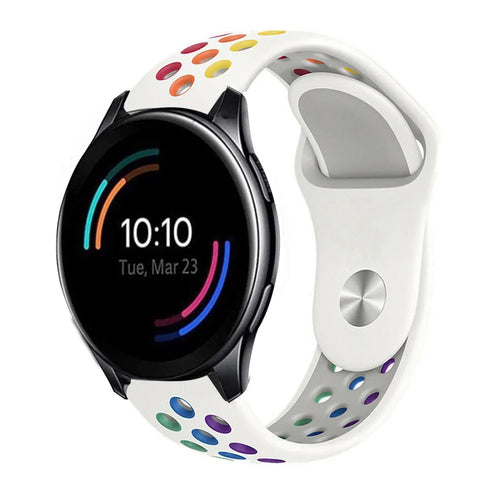 Silicone Sport Strap, on a watch, 3/4 front view