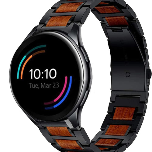 Bracelet en bois/acier OnePlus Watch 3 (noir)