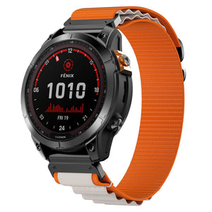 Garmin Instinct Alpine Nylon Strap (Orange/Beige)