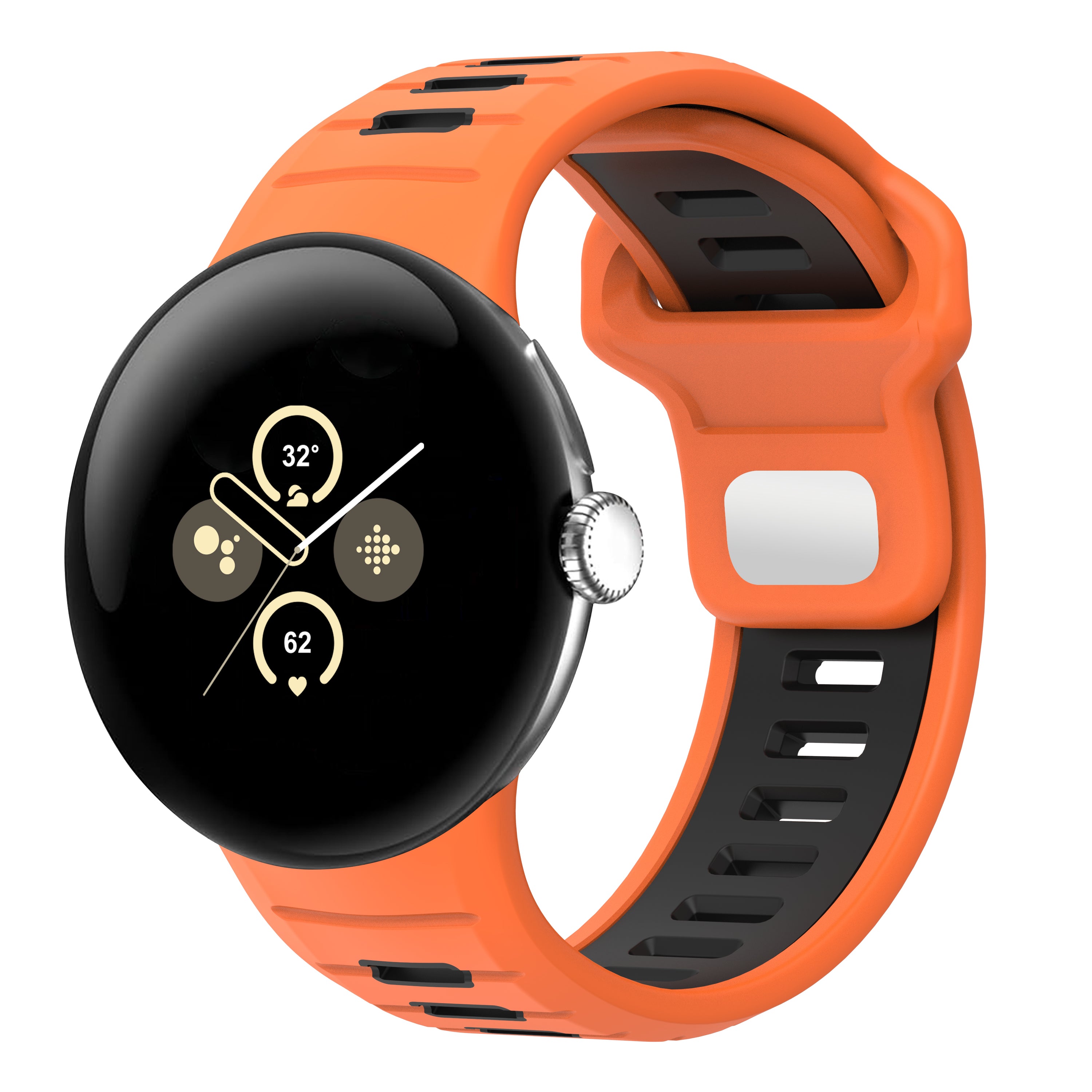 Bracelet sport Outdoor Google Pixel Watch 3 - 45mm (orange/noir)