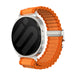 Samsung Galaxy Watch 9 - 40mm Outdoor Nylon Strap with P-Buckle (Orange/Silver)