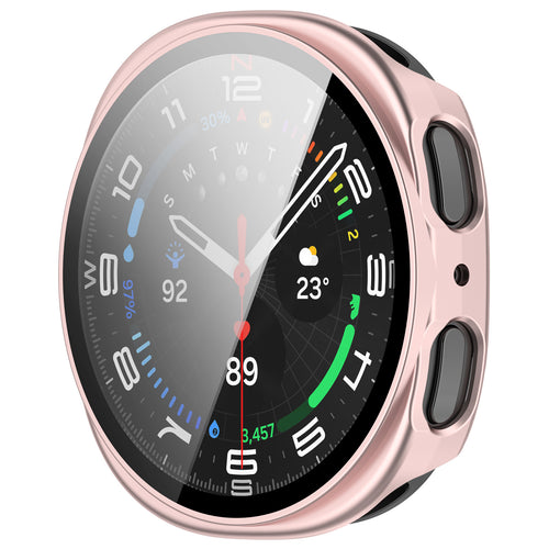 Coque rigide avec vitre Samsung Galaxy Watch 8 - 40mm / 9 - 40mm (rose)