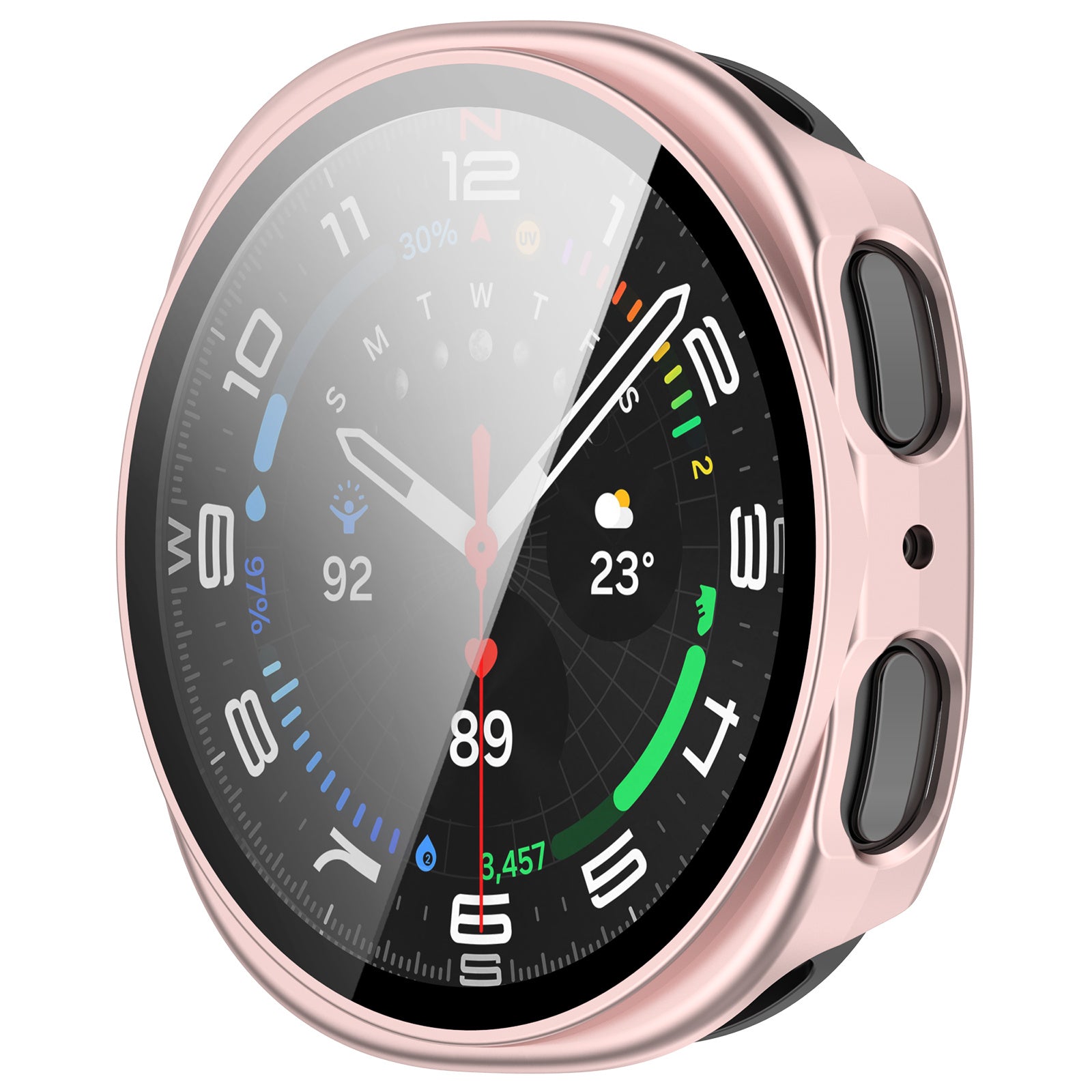 Samsung Galaxy Watch 8 - 40mm Hard Case with Glass (Pink)