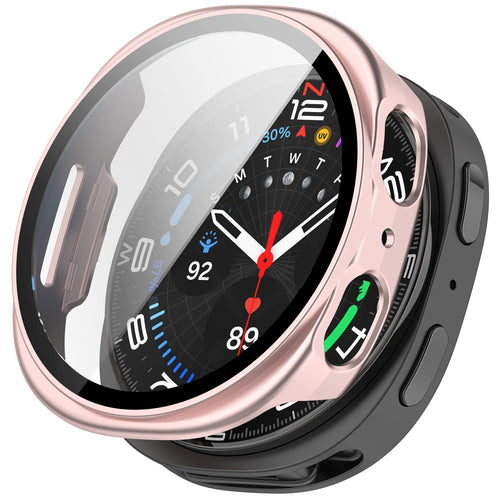 Coque rigide avec vitre Samsung Galaxy Watch 8 - 40mm / 9 - 40mm (rose)