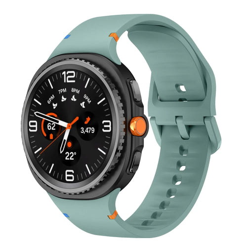 Silicone Strap, on a watch, 3/4 front view