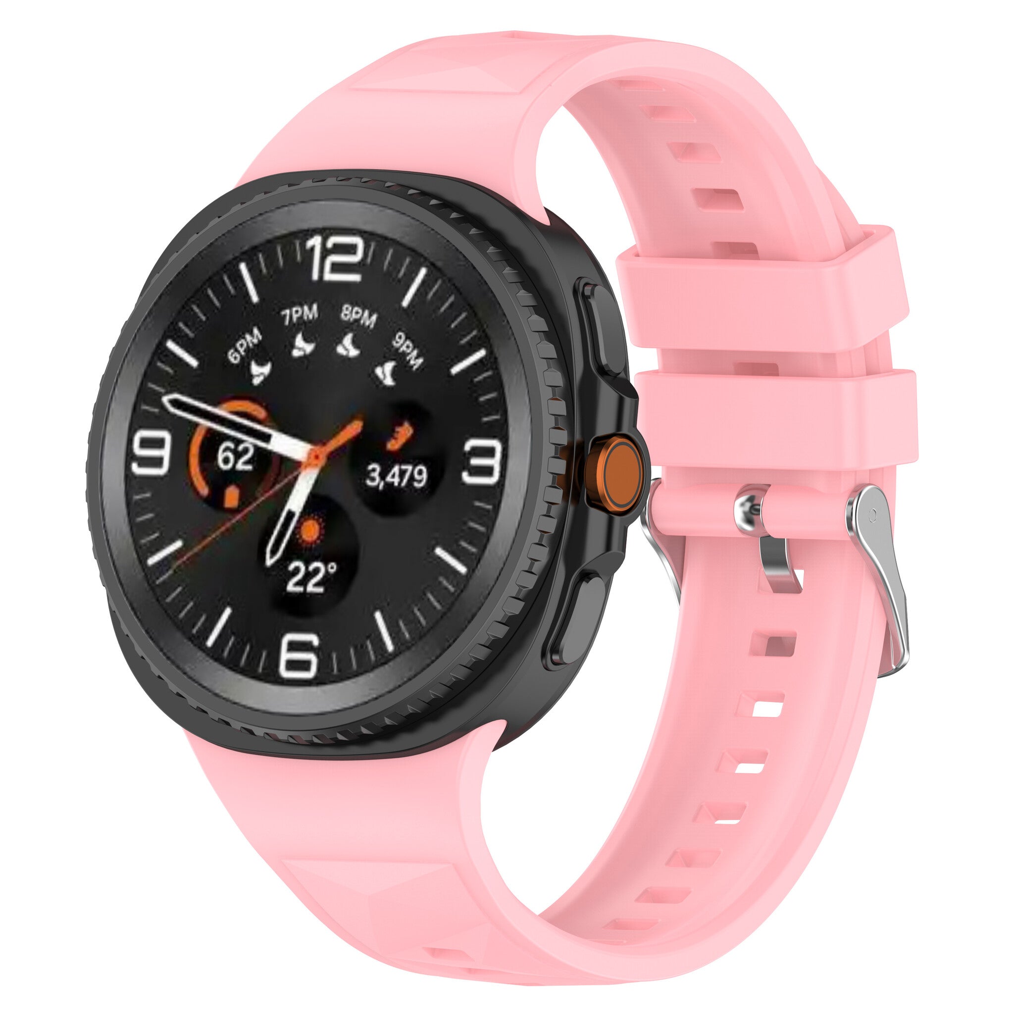 Bracelet silicone diamond Samsung Galaxy Watch 9 - 44mm (rose)