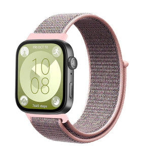 Bracelet nylon Classic Huawei Watch Fit 4 Pro (gris/rosa)