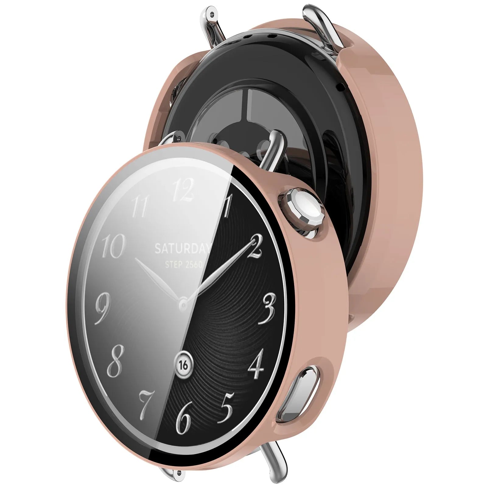 Coque PC avec verre Xiaomi Watch S4 - 41mm (rose)