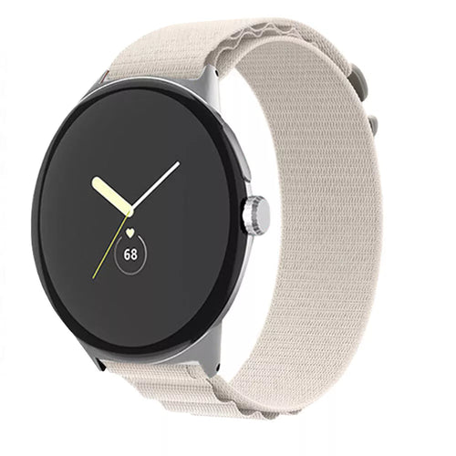 Alpine Nylon Strap, on a watch, 3/4 front view