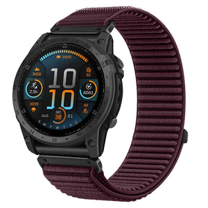 Garmin Fenix 9 - 43mm Wave Nylon Strap (Plum)