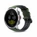 Bracelet silicone/cuir Polar Grit X (noir/vert)