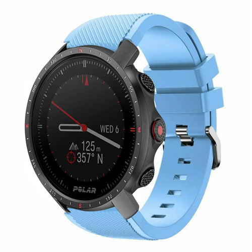 Twill Silicone Strap, on a watch, 3/4 front view