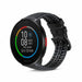 Bracelet silicone/cuir Polar Pacer (noir)