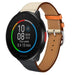 Polar Pacer Leather Strap (White/Navy Blue)