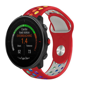 Silicone Sport Strap, on a watch, 3/4 front view