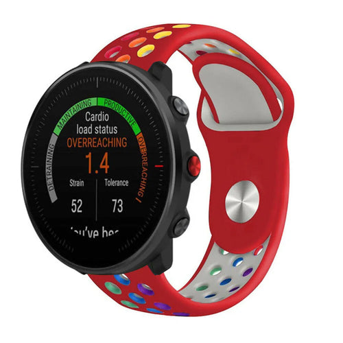 Silicone Sport Strap, on a watch, 3/4 front view
