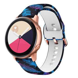 Print Silicone Strap, on a watch, 3/4 front view
