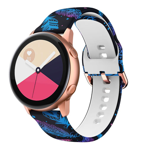 Print Silicone Strap, on a watch, 3/4 front view