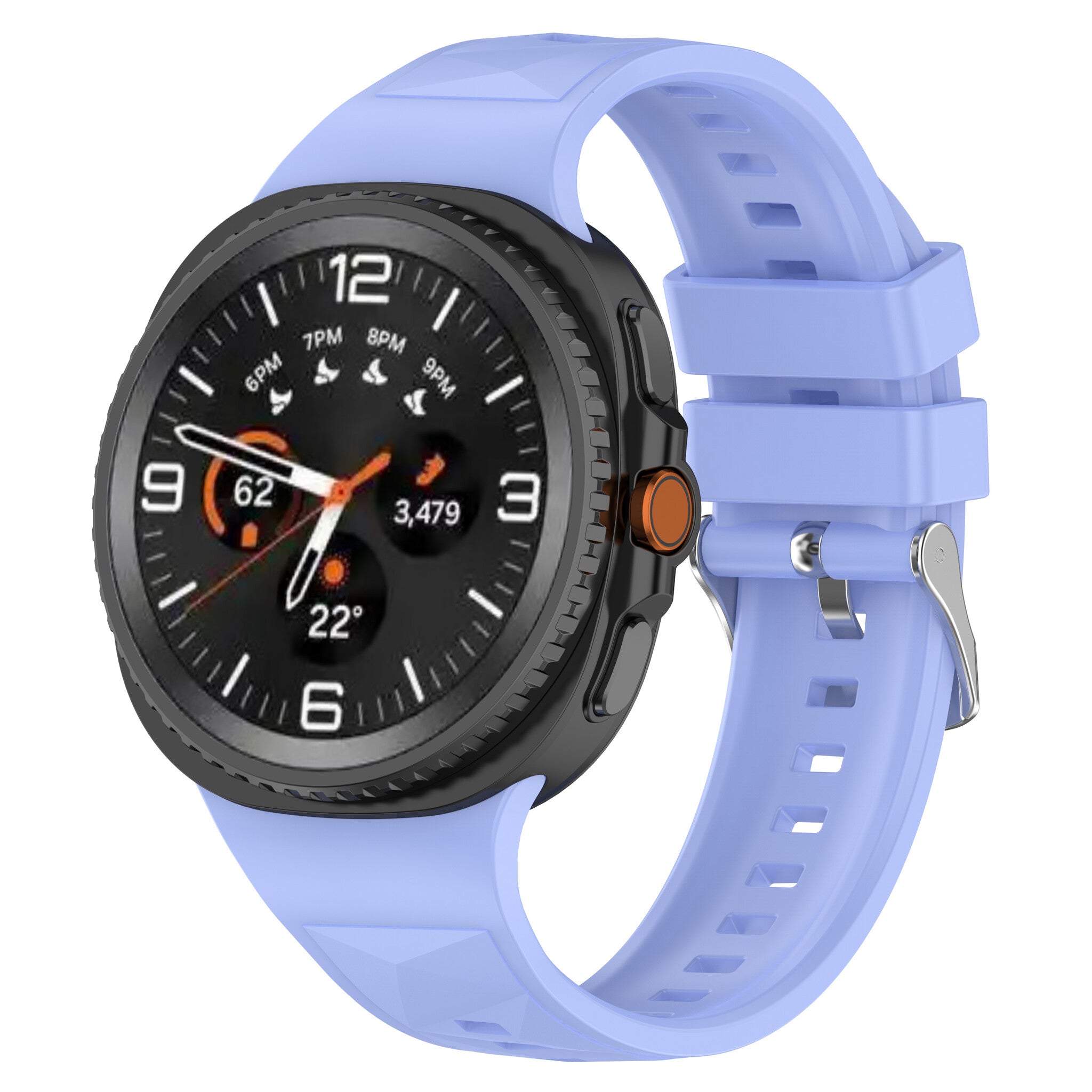 Bracelet silicone diamond Samsung Galaxy Watch 9 - 44mm (violet)