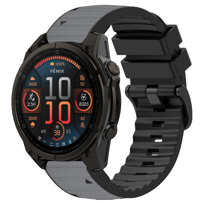 Bracelet hybride nylon Garmin D2 Mach 2 - 51mm (gris clair)