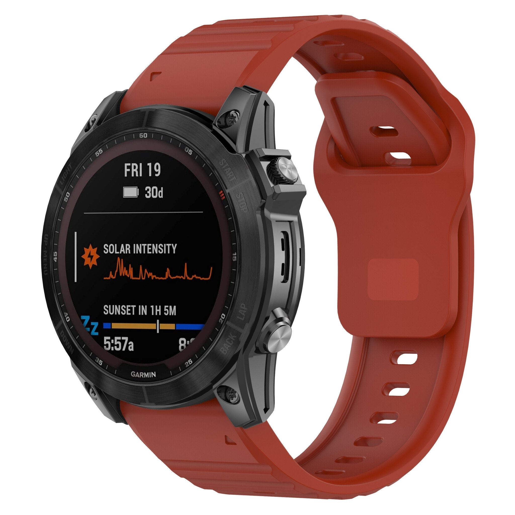 Bracelet silicone Outdoor Garmin Fenix 8 Pro - 51mm (rouge)