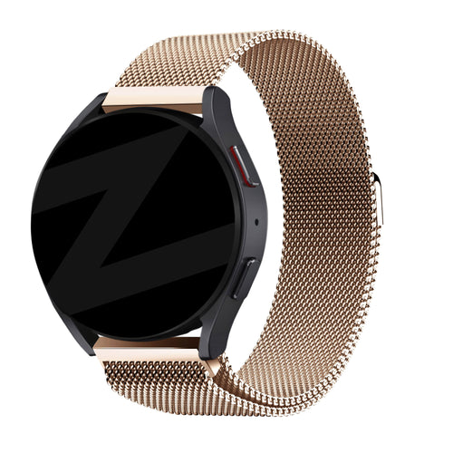 Bandz Bracelet milanais Loop Garmin Vivomove Trend (rose or)