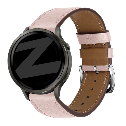 Bandz Garmin Venu SQ Leather Strap 'Deluxe' (Pink)
