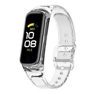 Silicone Colour Changing Crystal, transparent, on a watch, 3/4 front view