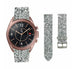 Bracelet cuir pailleté Samsung Galaxy Watch 3 41mm (argent)