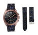 Bracelet cuir pailleté Samsung Galaxy Watch 3 41mm (noir)